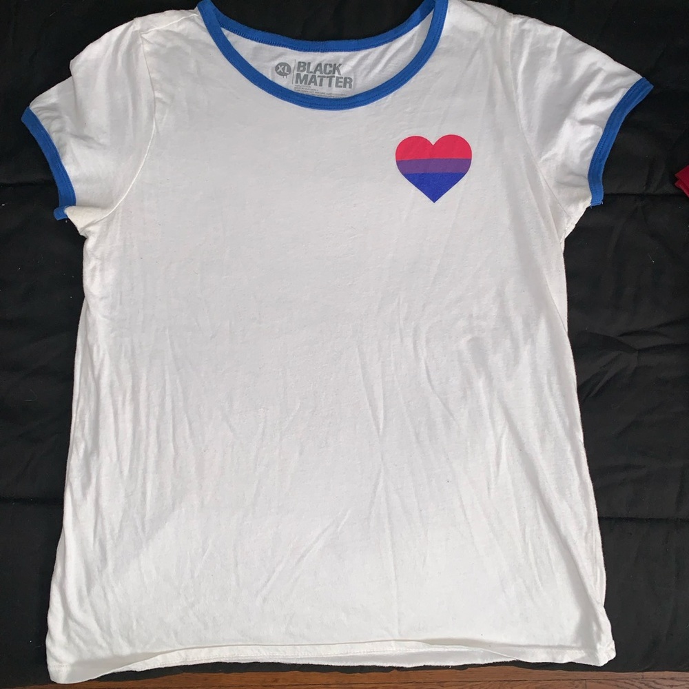 Bisexual Pride Heart Shirt XL